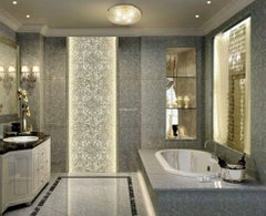 Large Murano Bubble Glass Flush Light