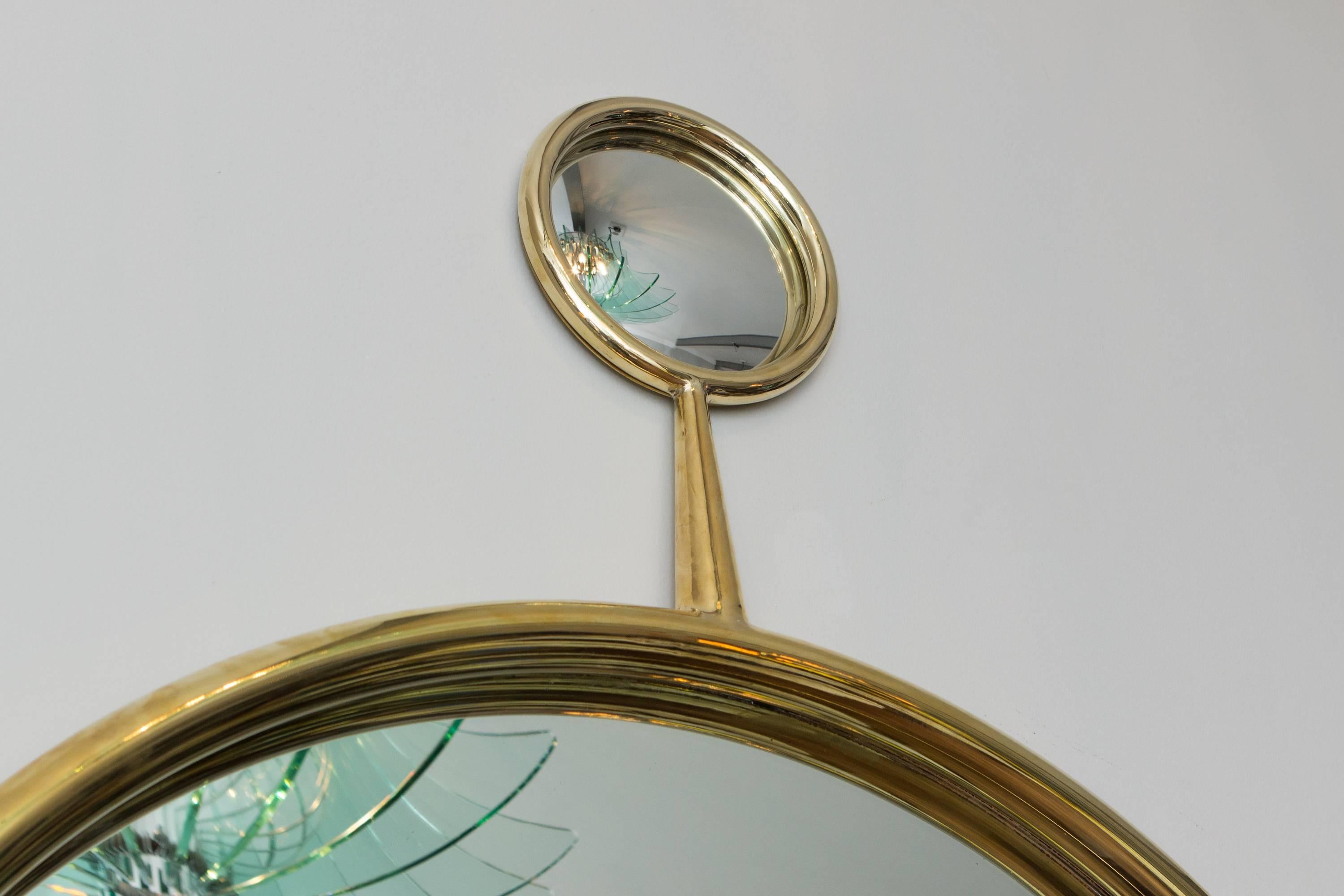 French Convex Mirror Object, France circa 1970