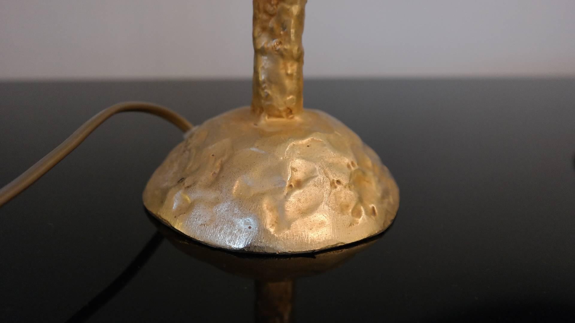 Gilt Pierre Cesanove Table Lamp, France, circa 1990 For Sale