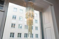 Chandelier by Venini Trilobo, Italy, circa 1970