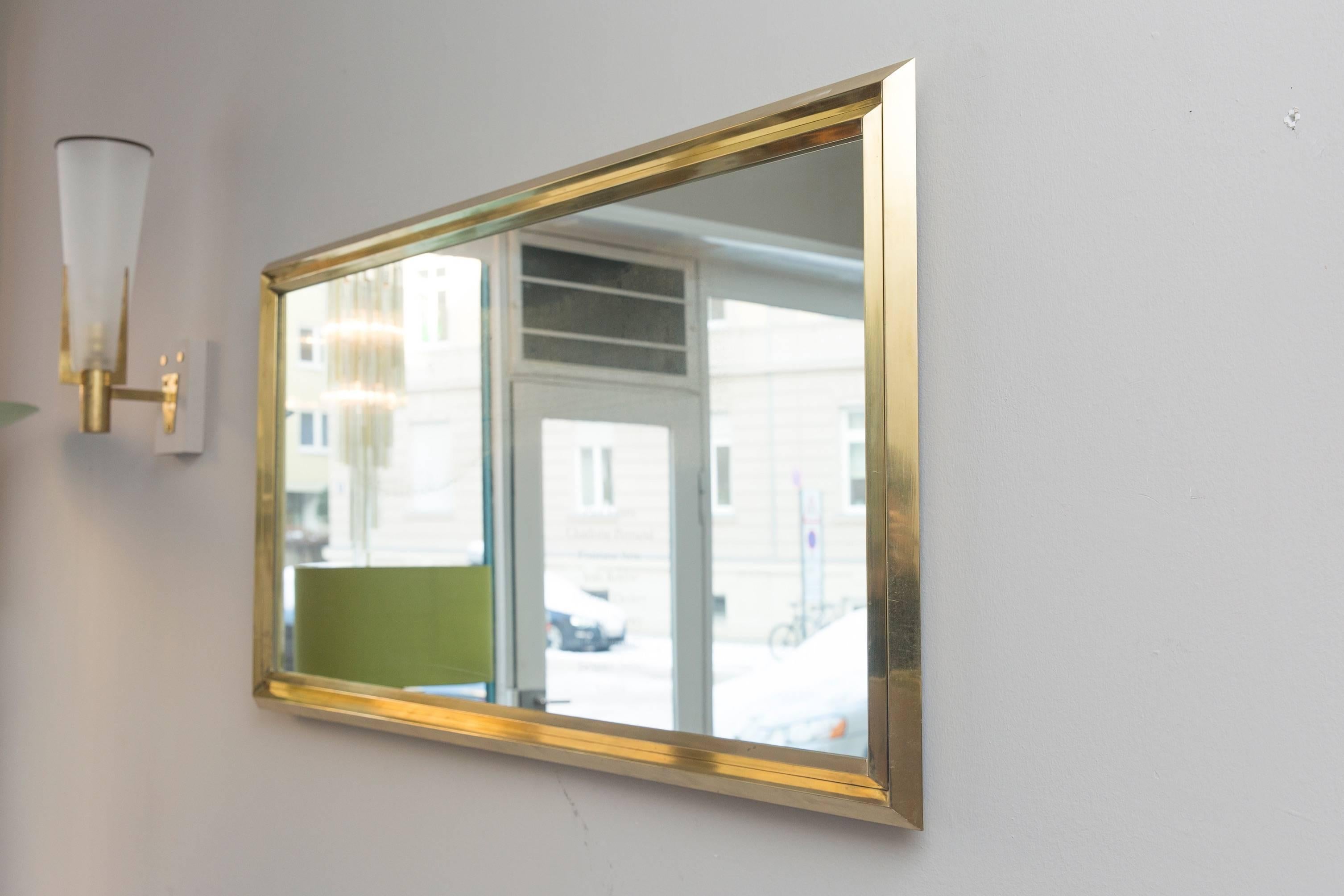 Late 20th Century Large Wall Mirror, Italy, circa 1970 For Sale