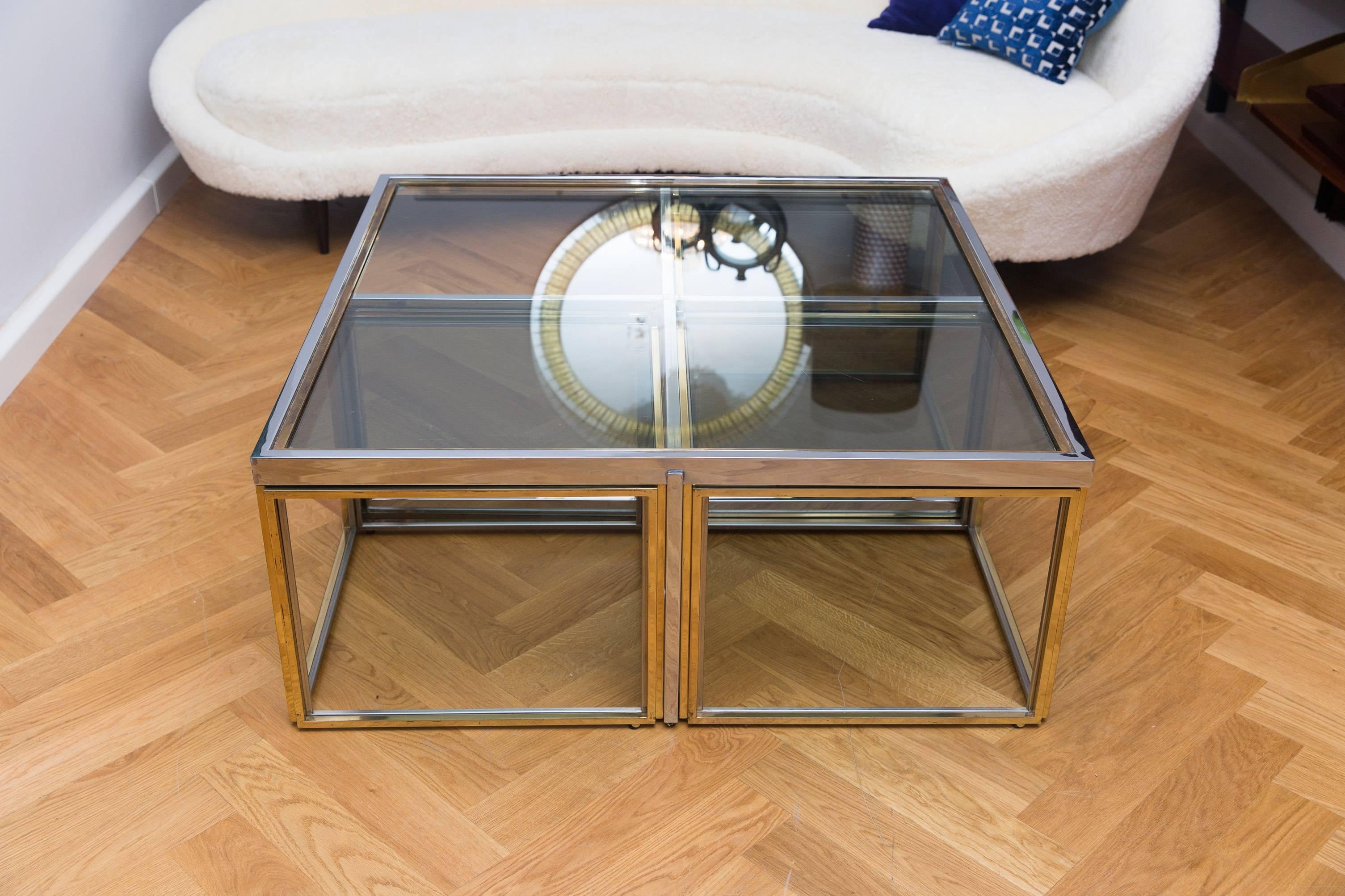 Mid-Century Modern Low Table by Maison Jean Charles, France, circa 1970 For Sale