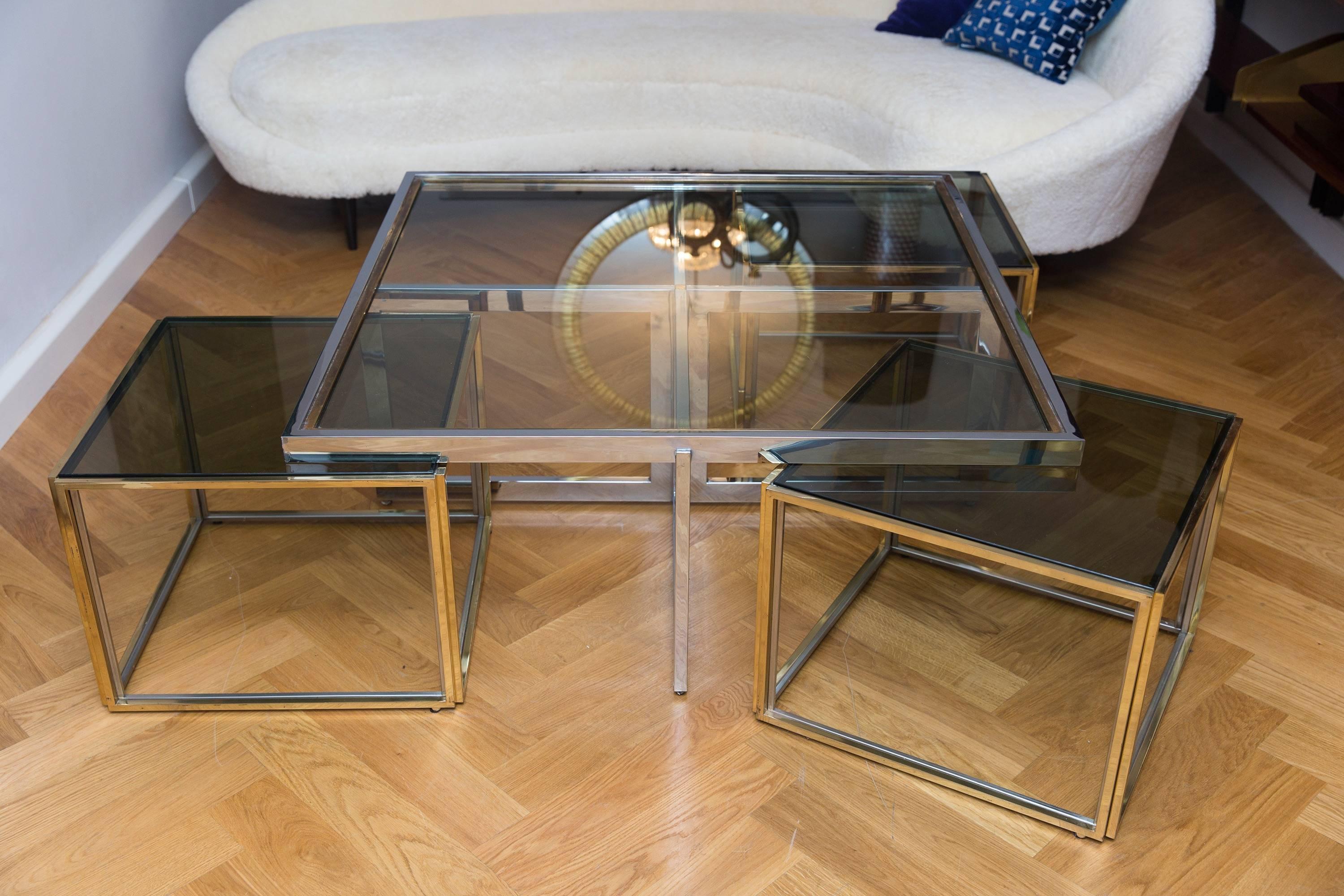 Late 20th Century Low Table by Maison Jean Charles, France, circa 1970 For Sale