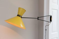 Rene Mathieu Diabolo  Swing Arm Wall Lamp by Lunel, France, circa 1950