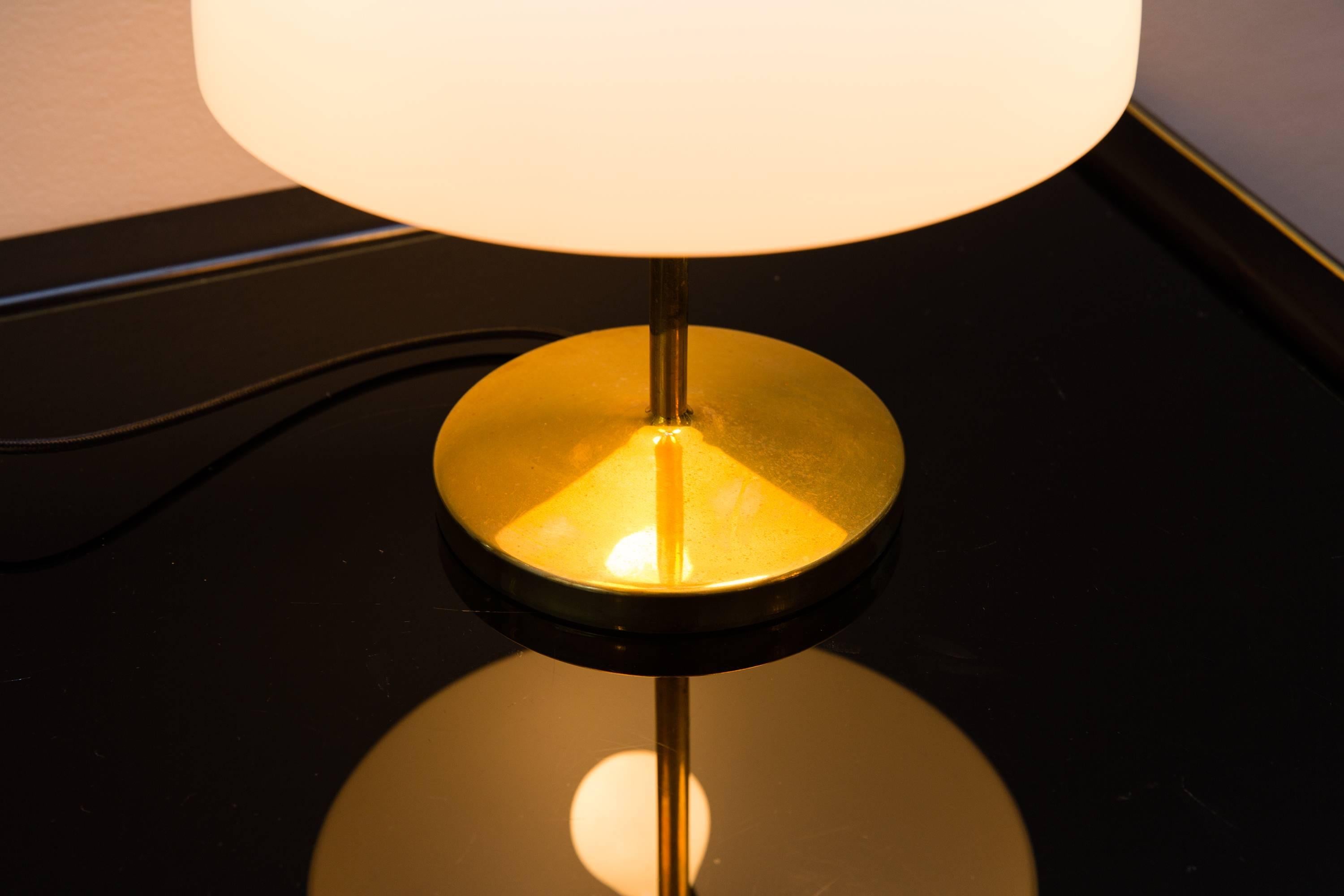 Brass Pair of Table Lamps by Ignazio Gardella, Model Arenzano LTA 3, Prod. Azucena