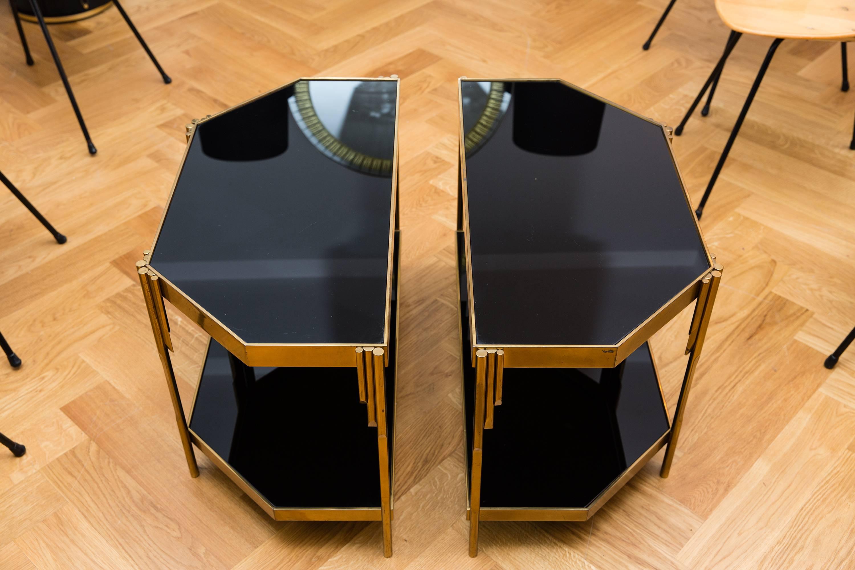 Mid-Century Modern Pair of Occasional Tables by Luciano Frigerio, Model Achille, Italy, 1970s