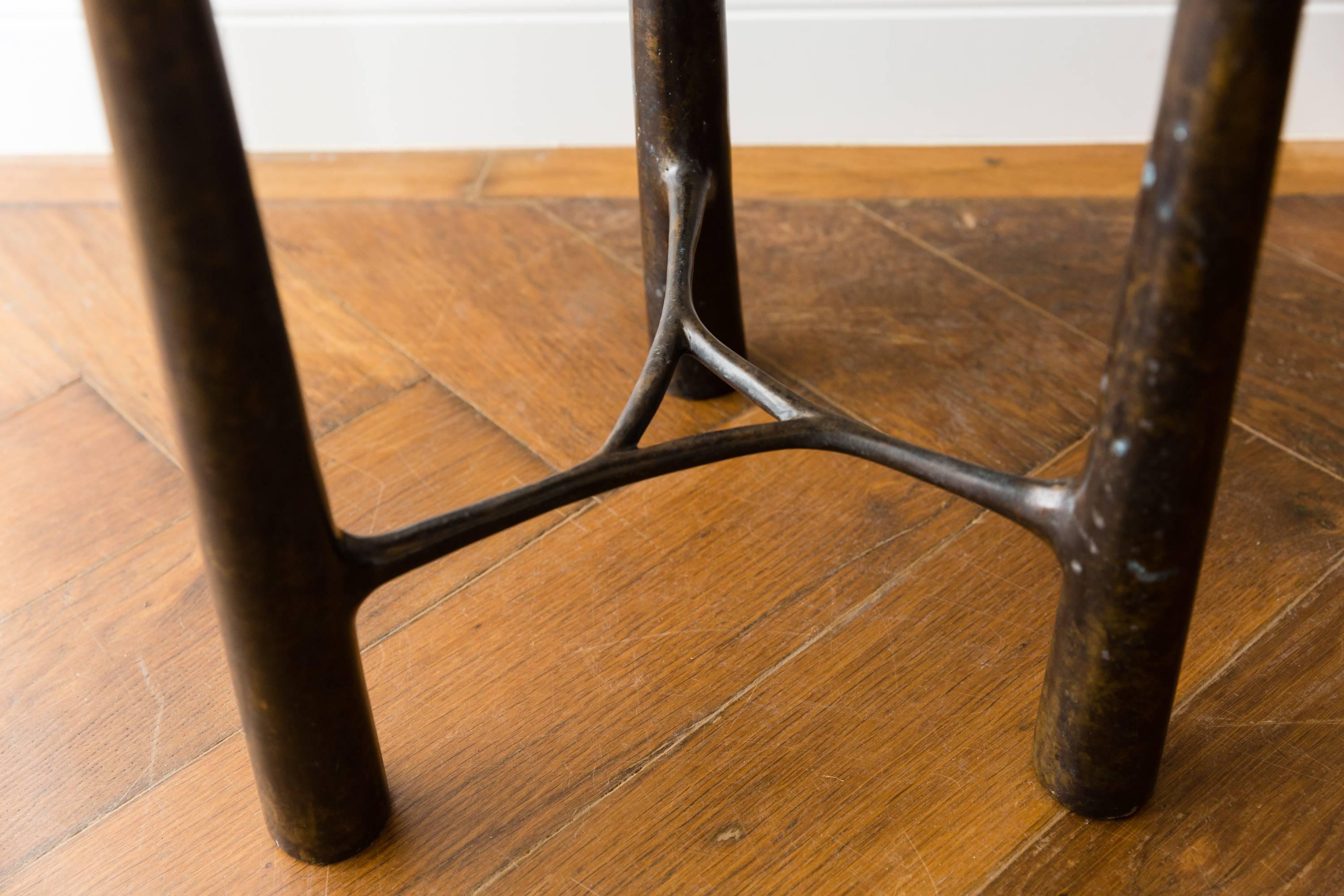German Side Table Bronze and Marble For Sale