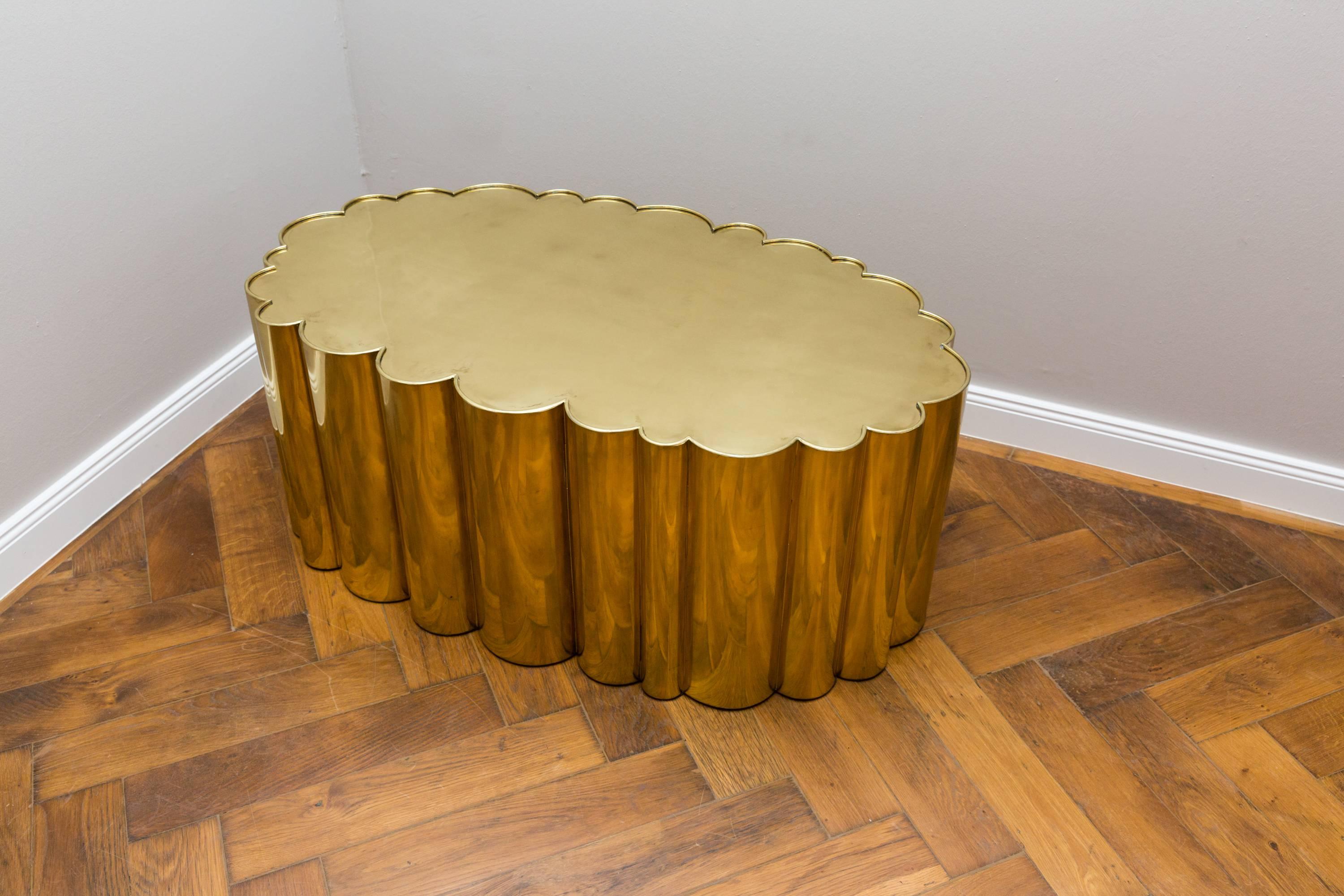Elegant brass coffee table 