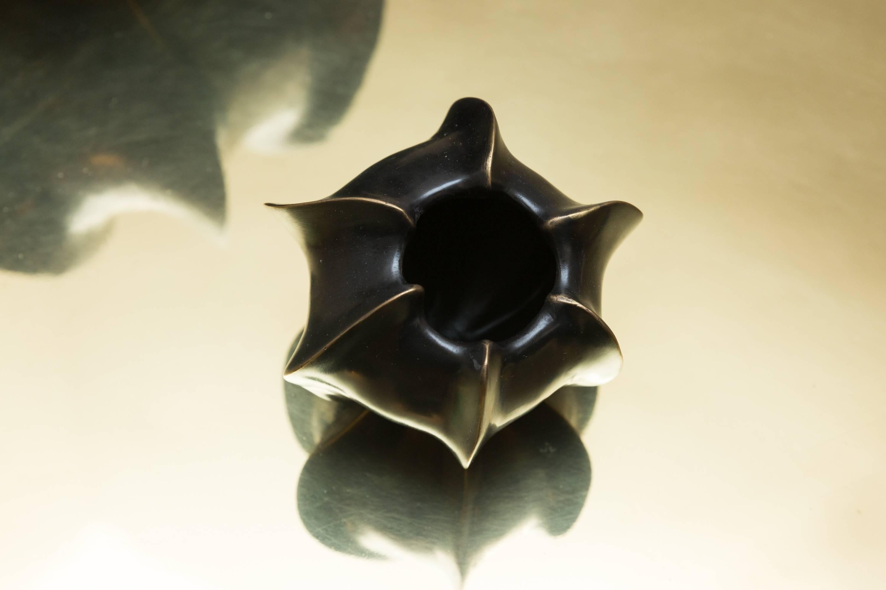 German Bronze Vases Starfruit Objects For Sale
