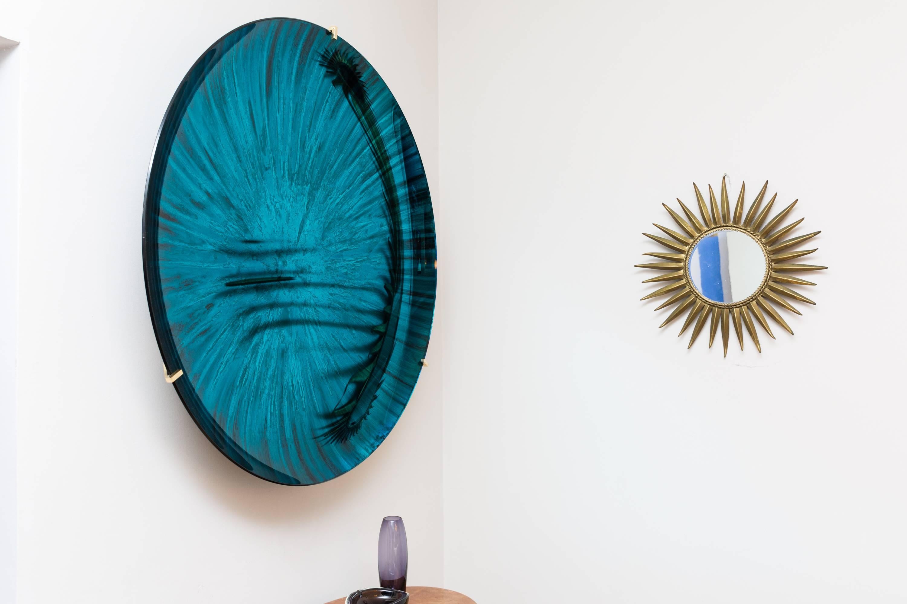 Brass Christophe Gaignon Concave Mirror Object, France, 2017