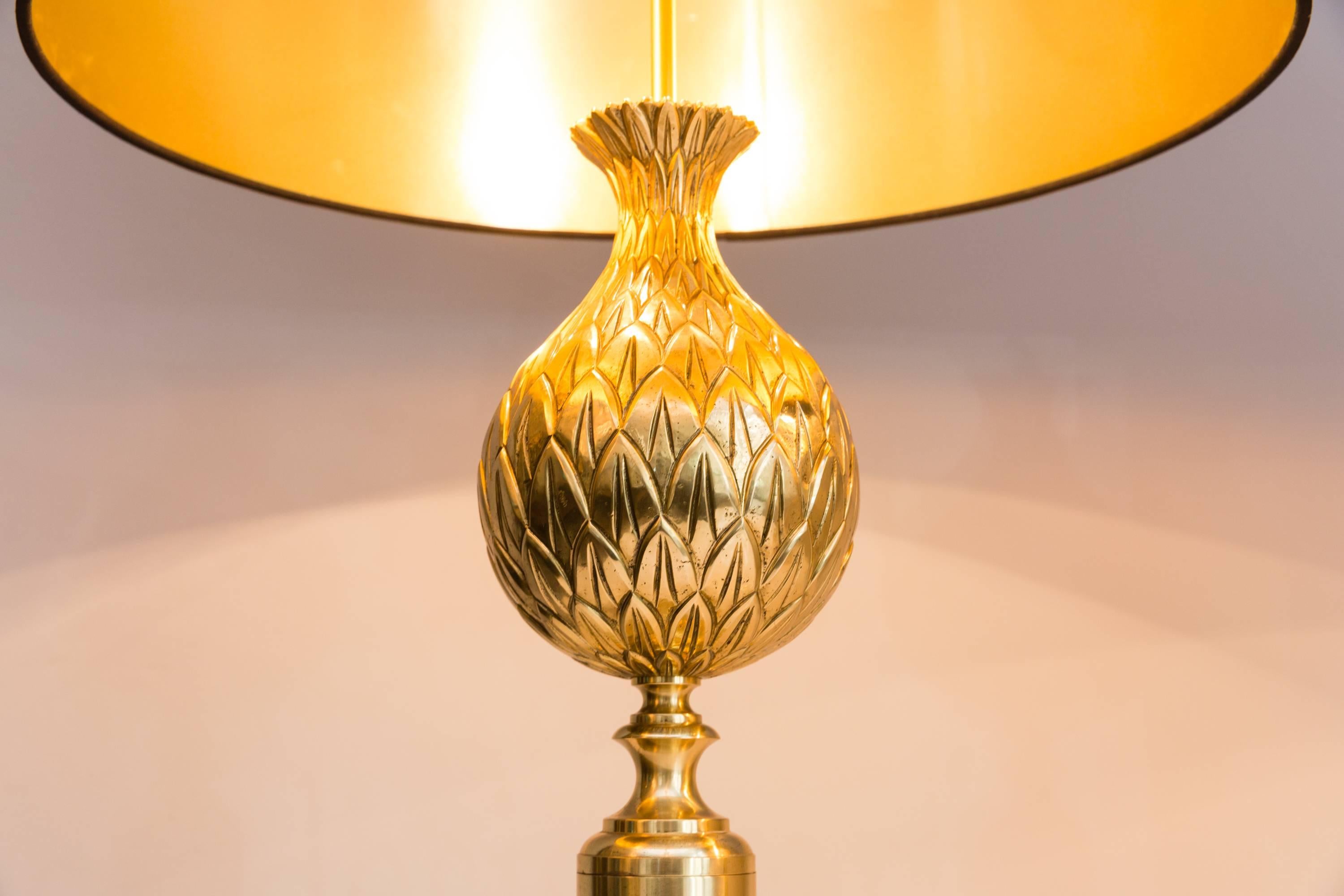 Pair of Pineapple Table Lamps by Maison Charles, France, circa 1970 In Excellent Condition For Sale In Munich, DE