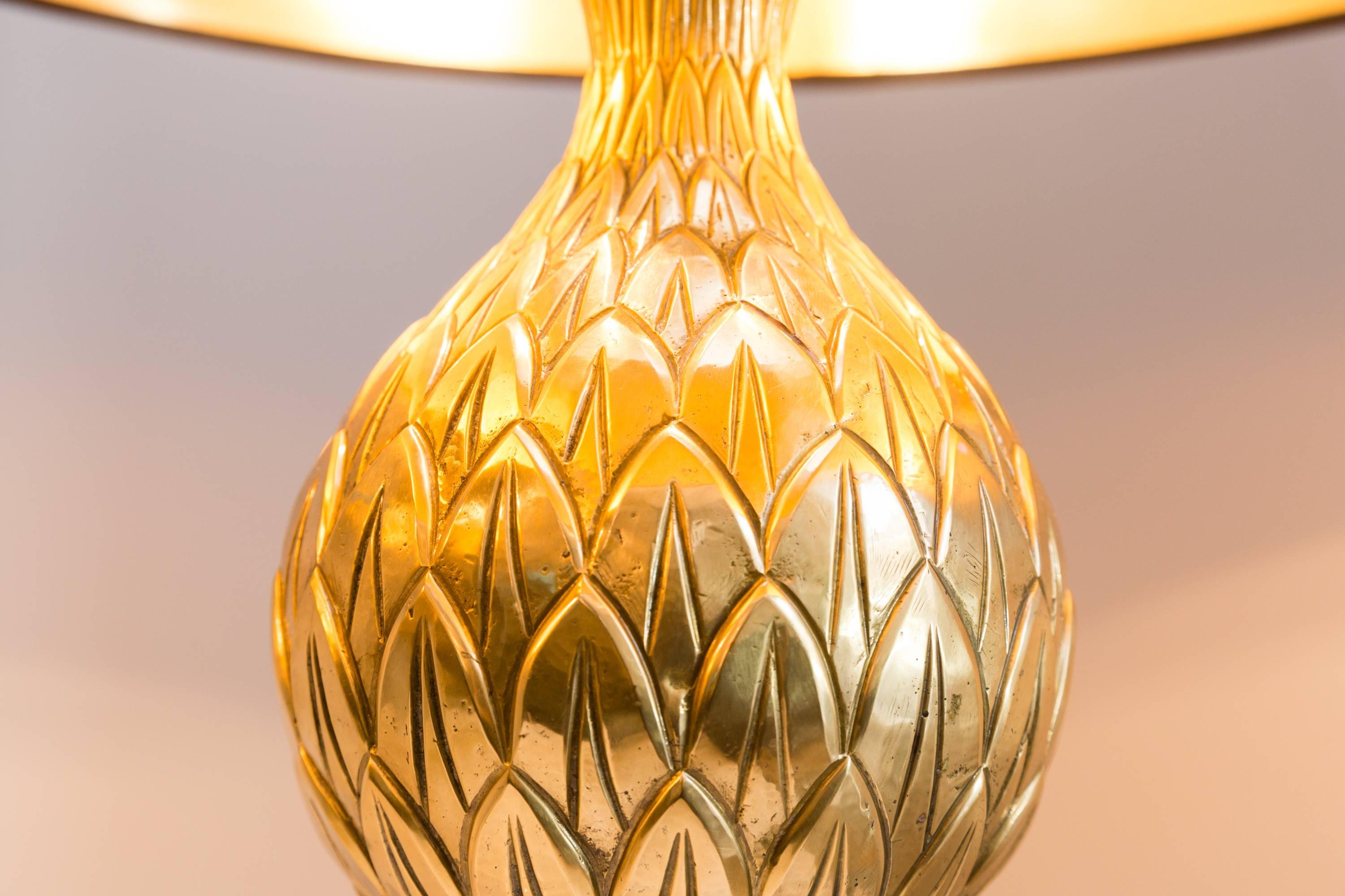 Pair of Pineapple Table Lamps by Maison Charles, France, circa 1970 For Sale 1