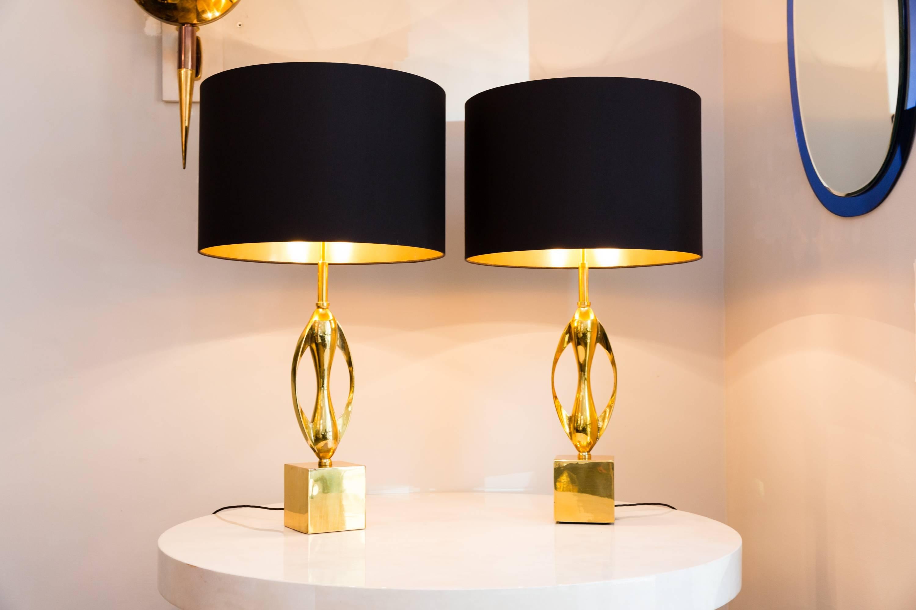 Late 20th Century Pair of Table Lamps by Maison Charles, France, circa 1970 For Sale