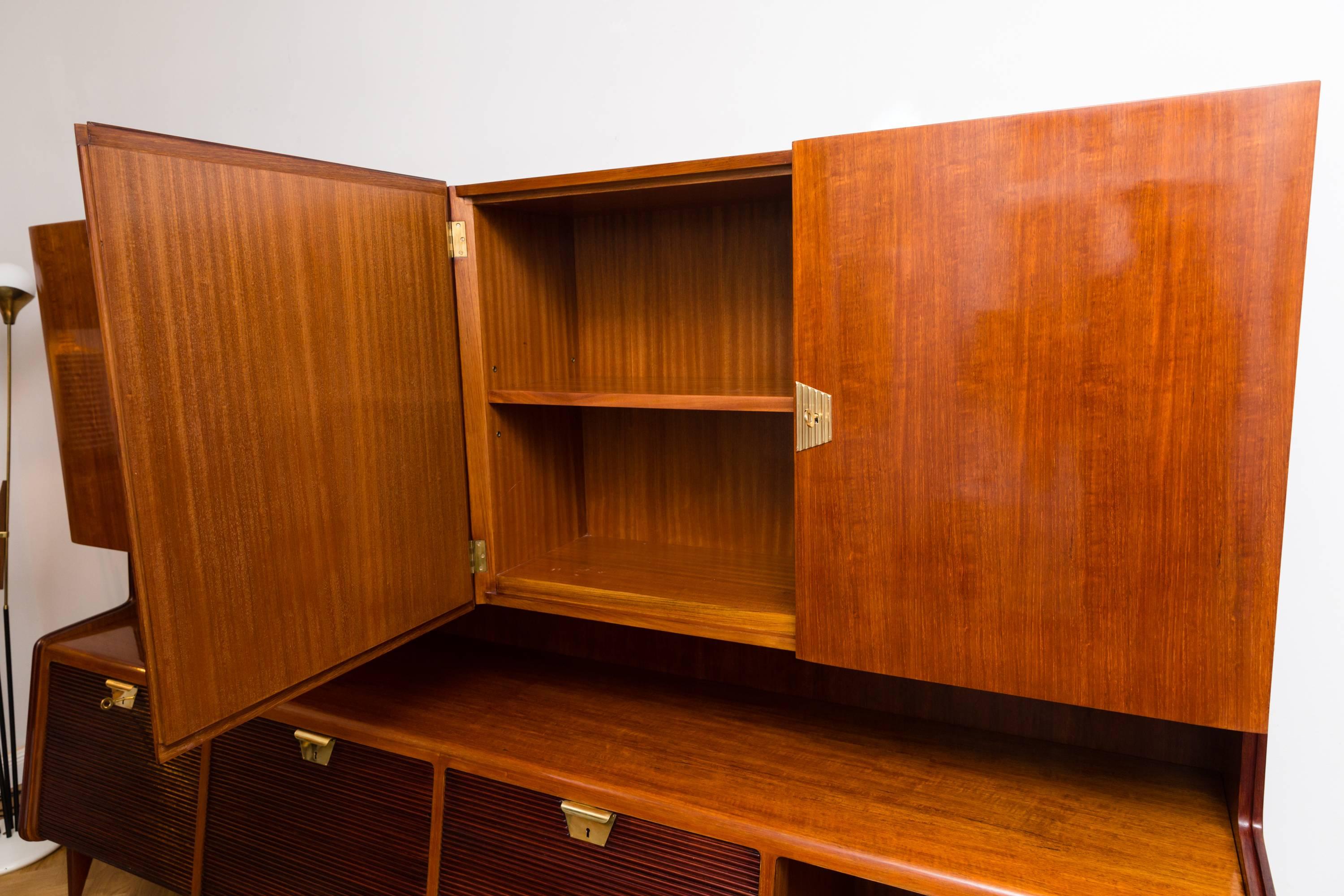 Veneer Big Cabinet, Italy, circa 1950