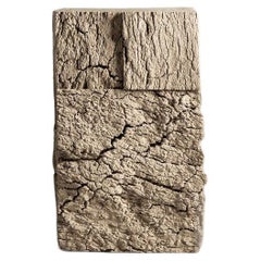 White Cork Bark and French Oak Side Table by Vasco Fragoso Mendes