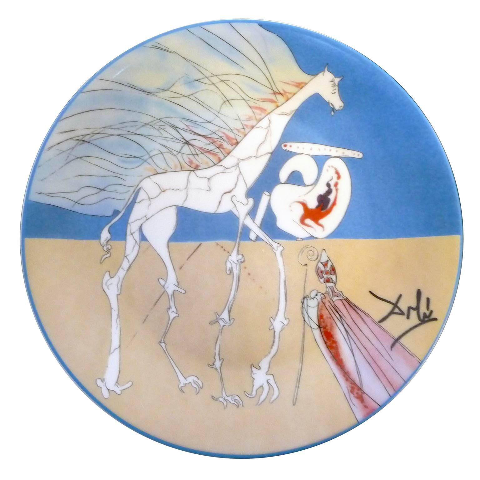 Salvador Dali Six Limoges Porcelain Plates the Conquest of Cosmos In Excellent Condition In Bochum, NRW