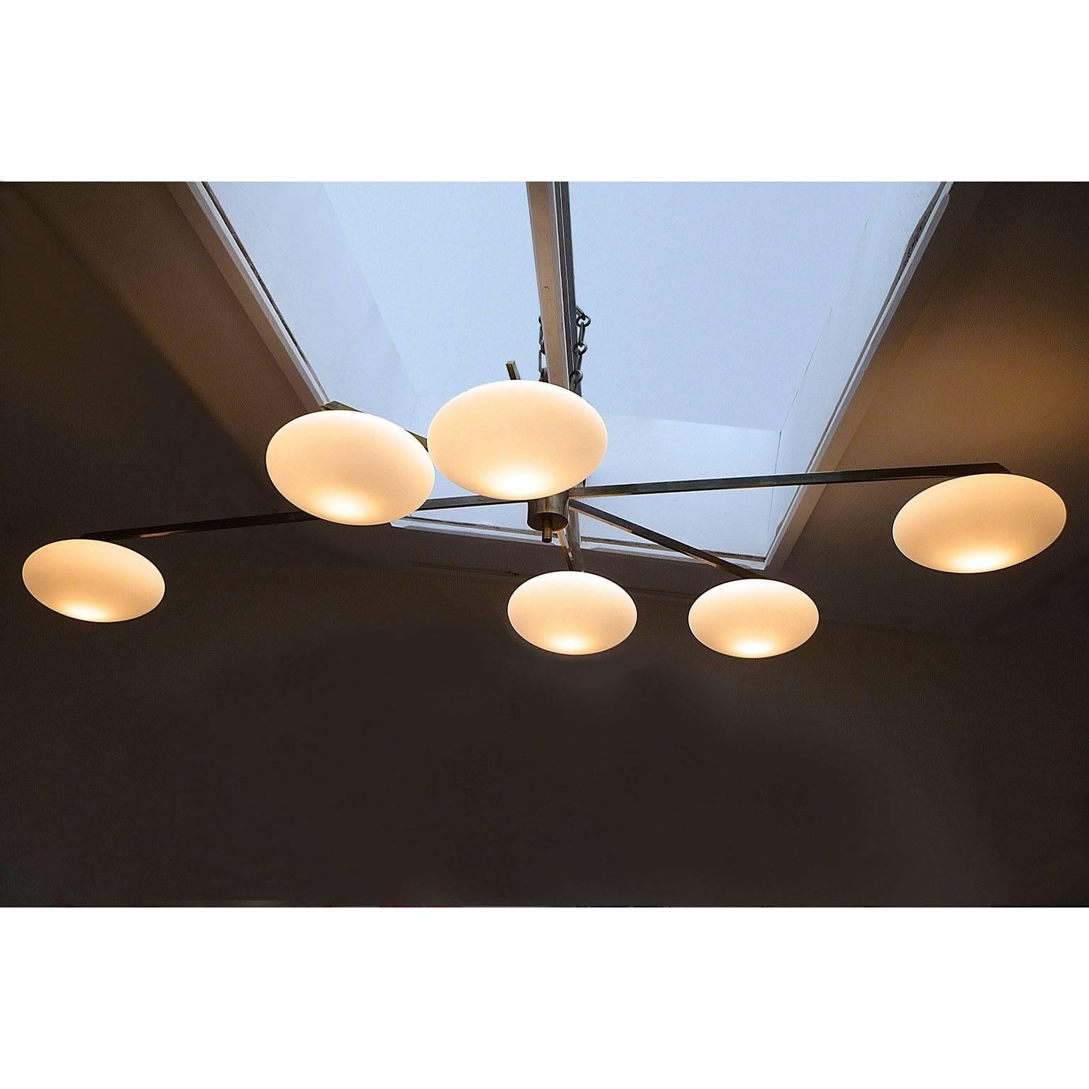 Mid-Century Modern Impressive Ceiling Lamp in Italian Mid-Century Style