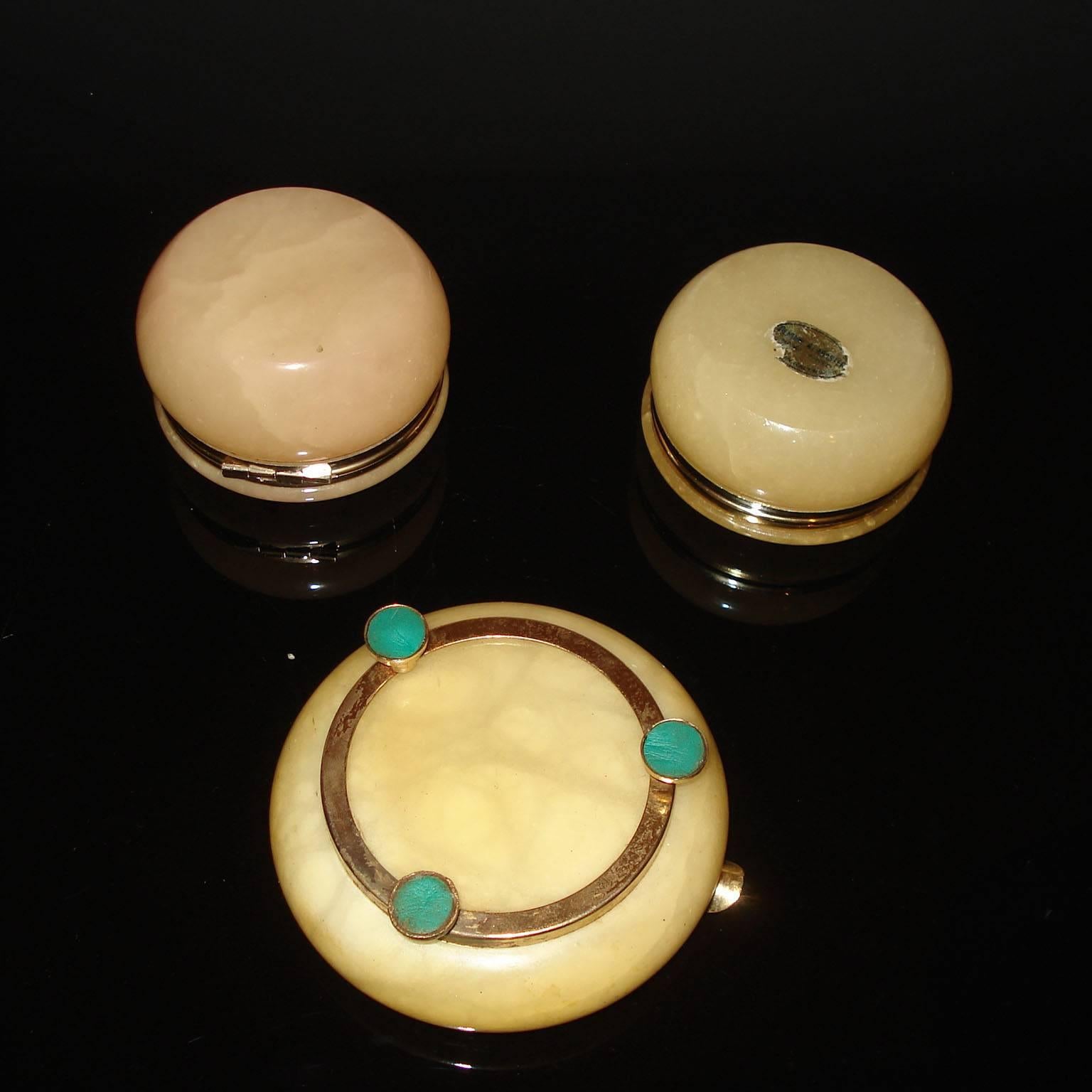 Alabaster Jewelry Boxes and Ashtray 1