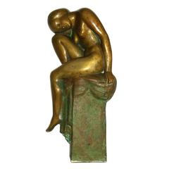 Impressive French Art Deco Bronze Sculpture in the Manner of Chana Orloff 9