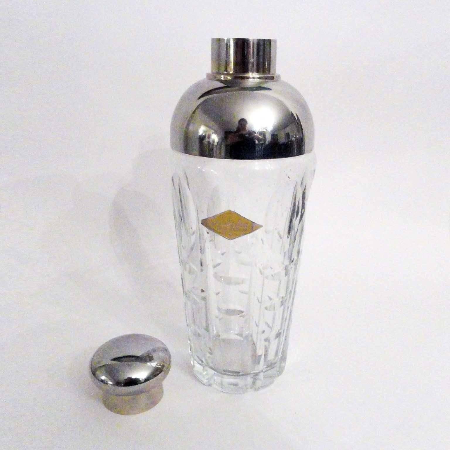 Art Deco Crystal Cocktail Shaker In Excellent Condition In Bochum, NRW