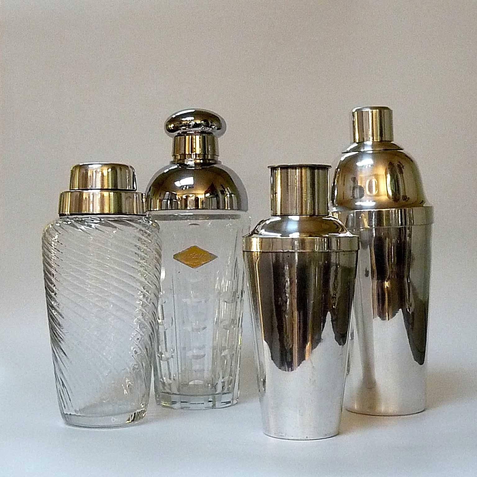 French Art Deco Crystal Cocktail Shaker