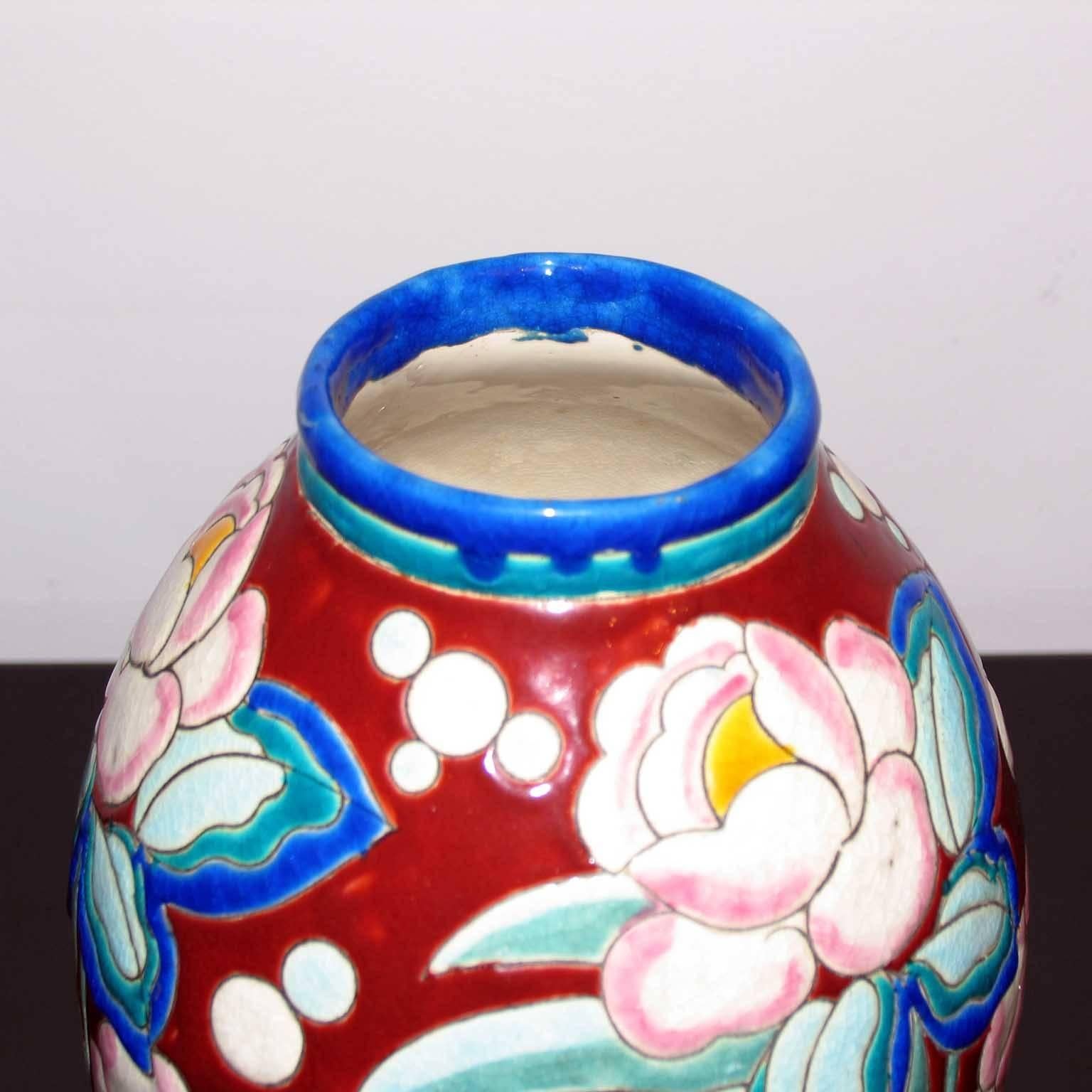 Mid-20th Century Art Deco Keramis Vase