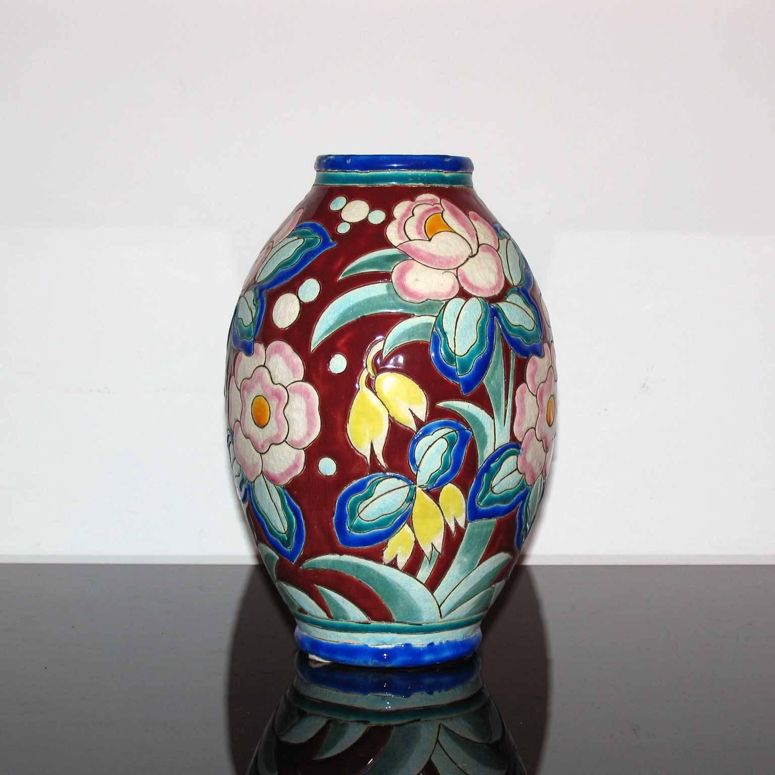 Art Deco Keramis Vase In Excellent Condition In Bochum, NRW