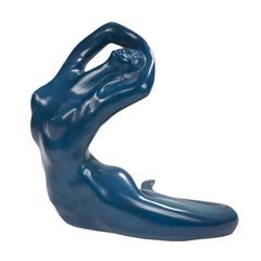 Charming Turqoise Blue Bronze Mermaid