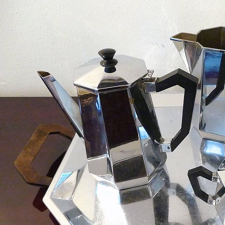 Carlo Alessi Art Deco Tea and Coffee Service For Sale at 1stdibs