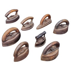 Collection of 8 Antique American Cloth Sad Irons, Rare & Collectibles, Set of 8