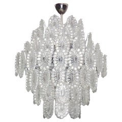 Italian Crystal Glass Chandelier in the Style of Mazzega