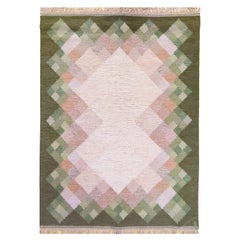 Rare Tapis suédois Röllakan Opal par Brita Svefors pour Axeco, 170x230cm, 5.6x7.6ft