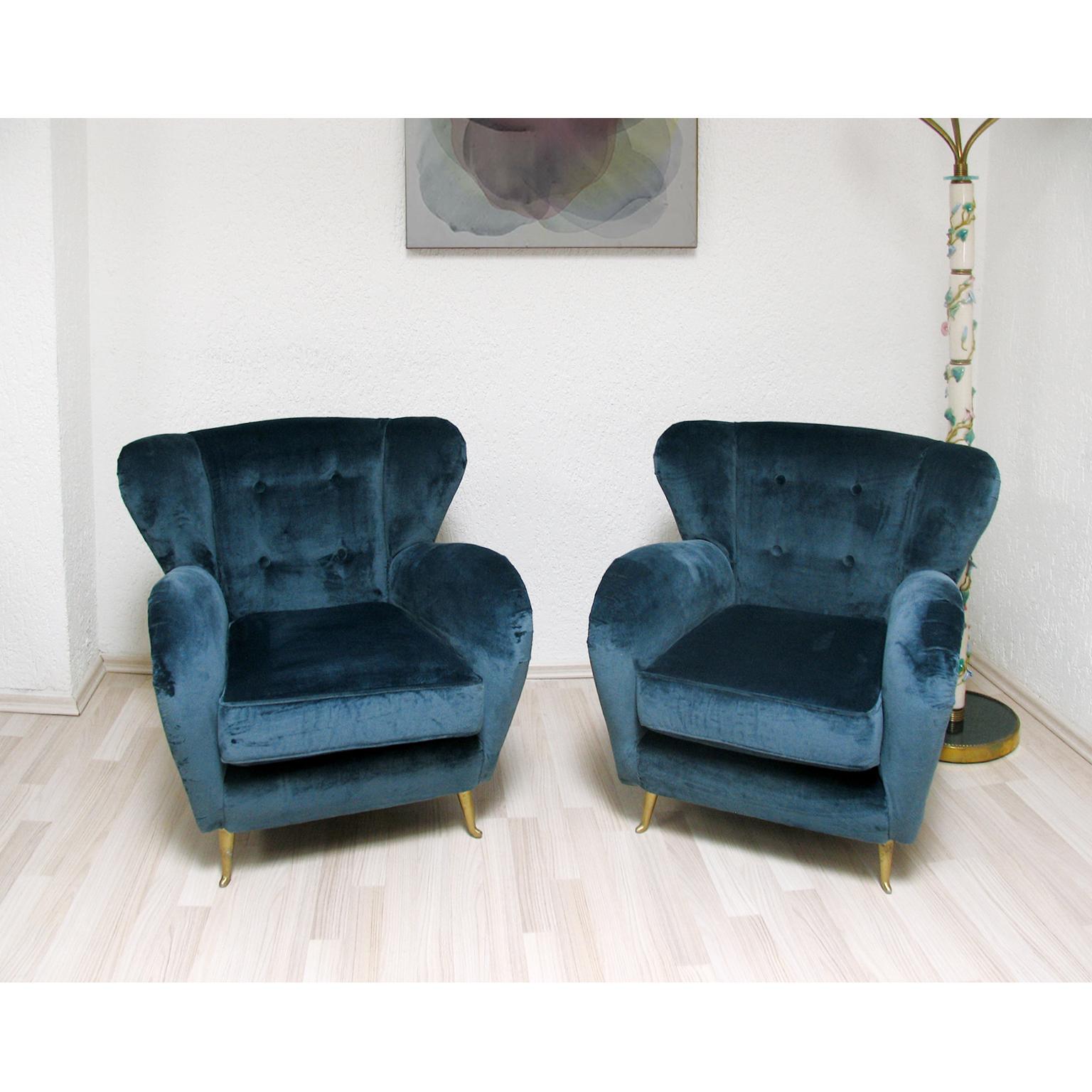 20ième siècle Fauteuils italiens modernes du milieu du siècle Guglielmo Ulrich Attributed Design, 1960s en vente