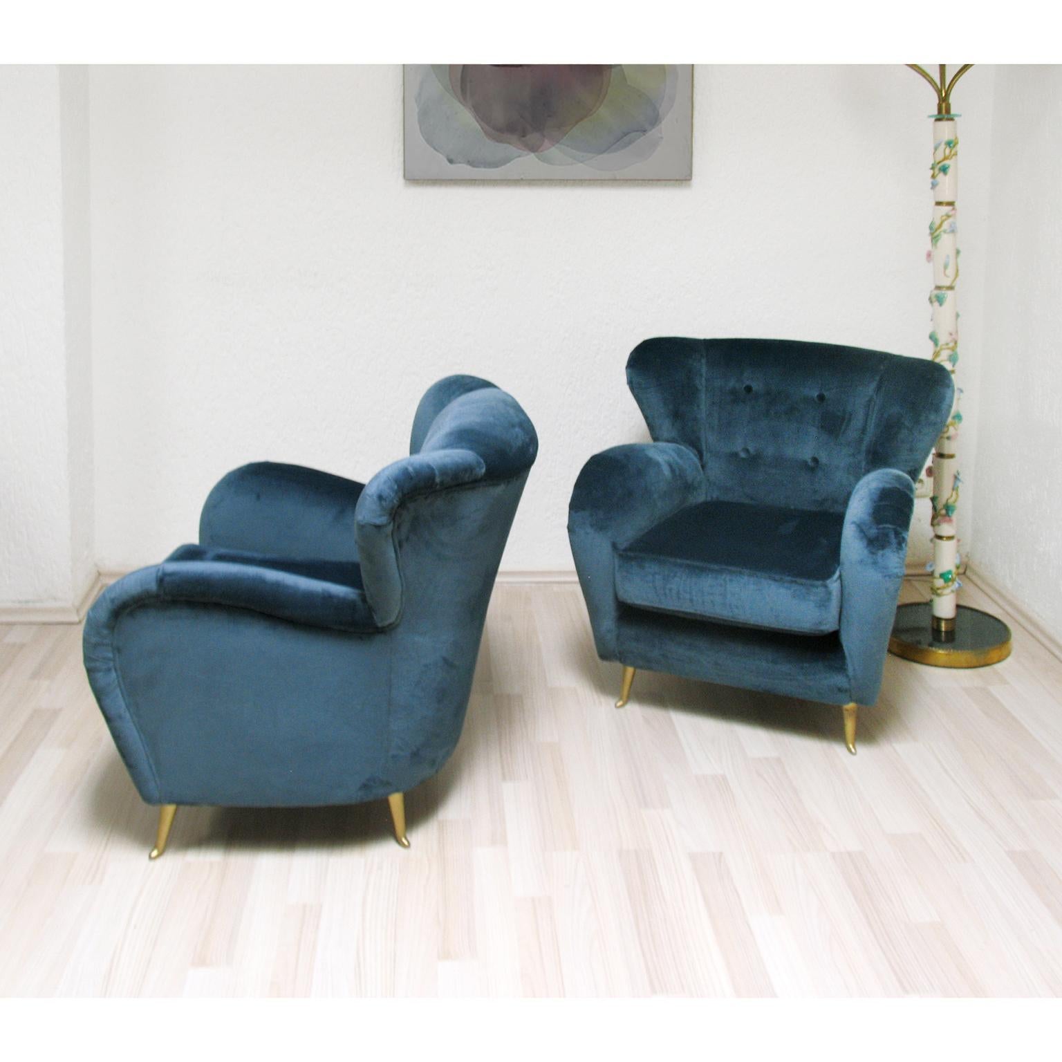 Fauteuils italiens modernes du milieu du siècle Guglielmo Ulrich Attributed Design, 1960s en vente 4