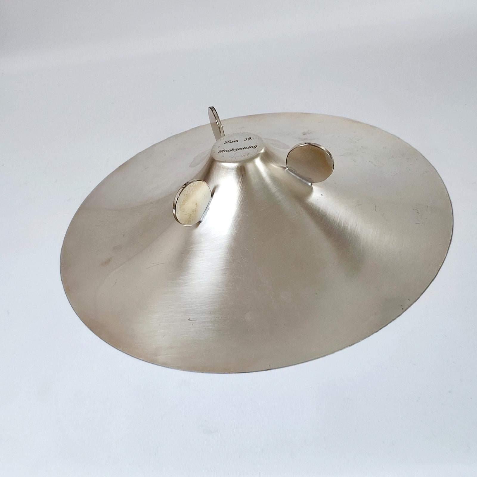 Ciotola Art Deco grande WMF Ikora placcata in argento, pezzo centrale in vendita 1