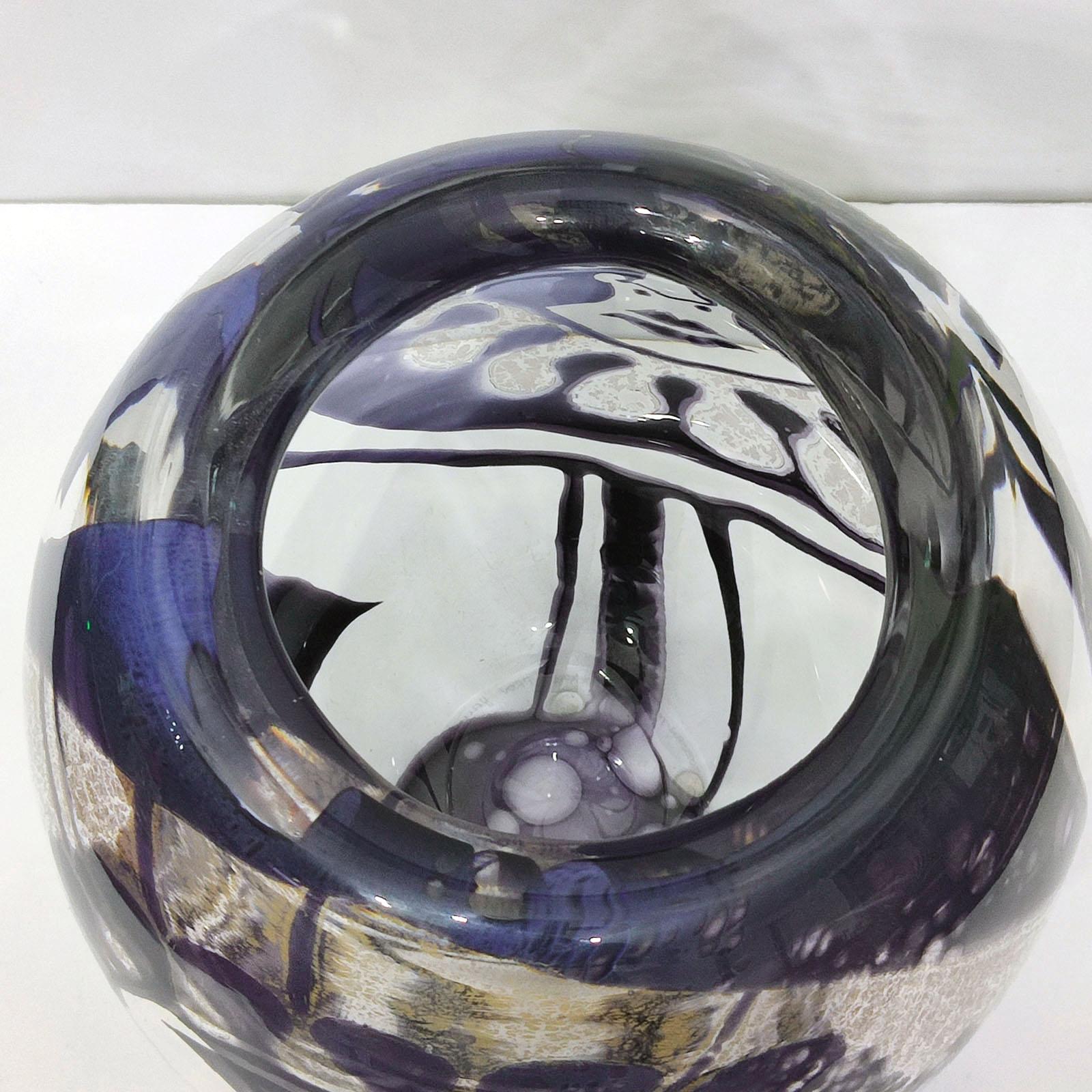 Hannelore Dreutler, Goldgraal Commedia dell'Arte Vase, Studio Ahus, Sweden 1987 For Sale 3