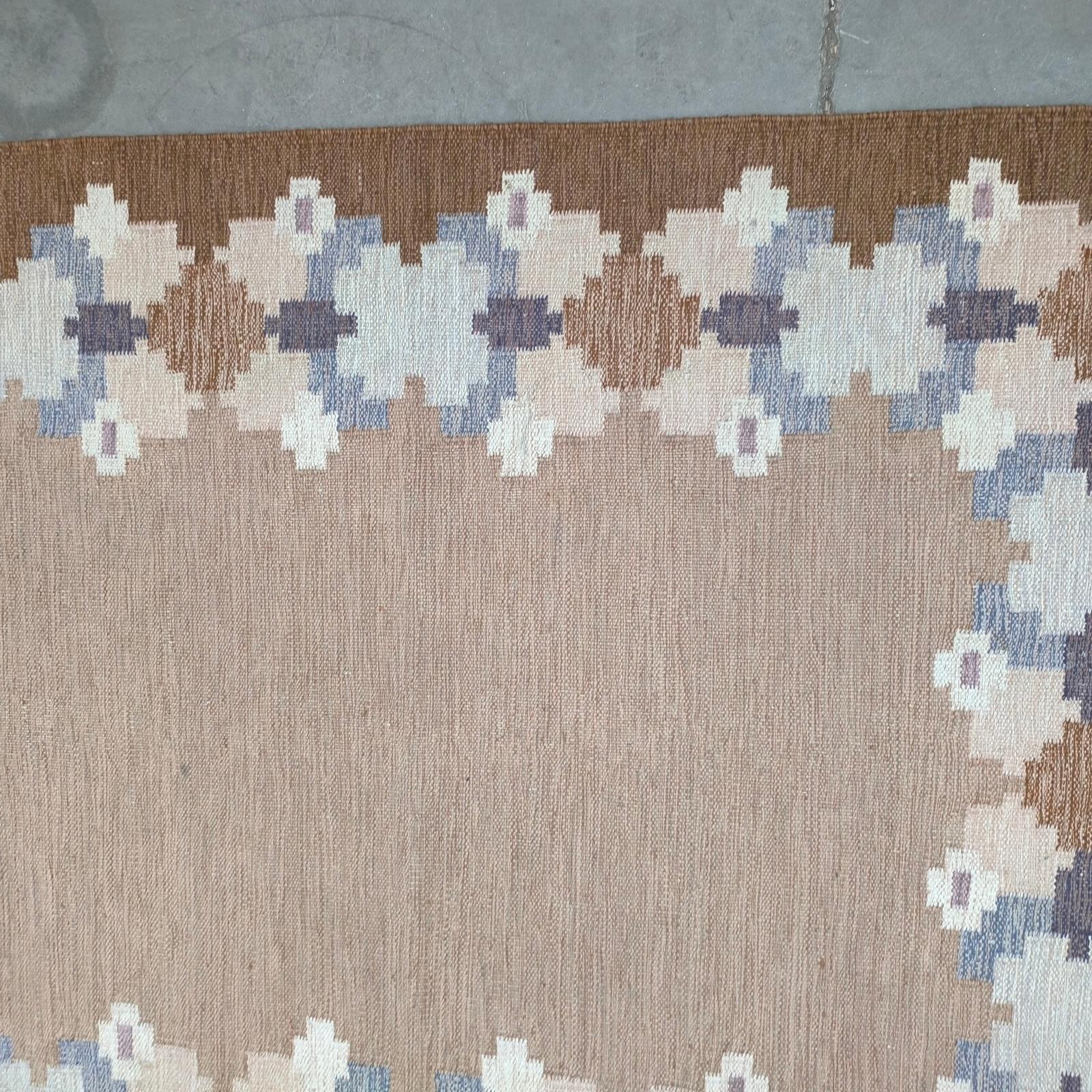 Vintage Swedish Wool Carpet by Git Gransjö Carlsson, Signed “GG” For Sale 1