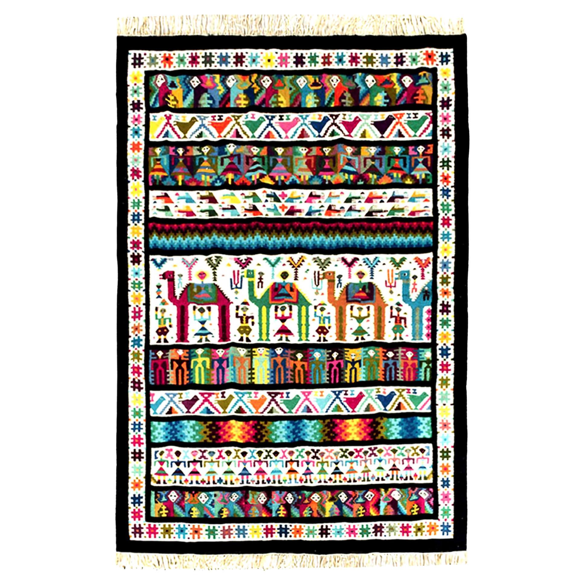 Authentischer handgewebter Gafsa-Teppich - Tunesisches Berber-Design - 2x3 Meter - Zertifiziert im Angebot