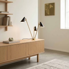 Triad Constellation Lamp - Mid‑Century Sculptural Table Lamp in Brass & Lacquer