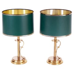 Pair of Brass Table Lamps by Tranas Stilarmatur, Mid-Century Modern Scandinavian