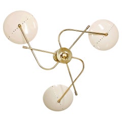 Mid-Century Style Spider Wall Light, Brass and Lacquer, Customizable