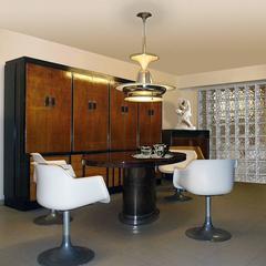 Cuatro sillas giratorias Tulipán Grosfillex Francia, Años 60