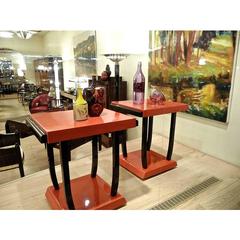 Michel Dufet Art Deco Console Tables, France, 1930s