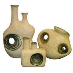 Earthen Colors Retro Studio Ceramic Vases France, circa 1960 10