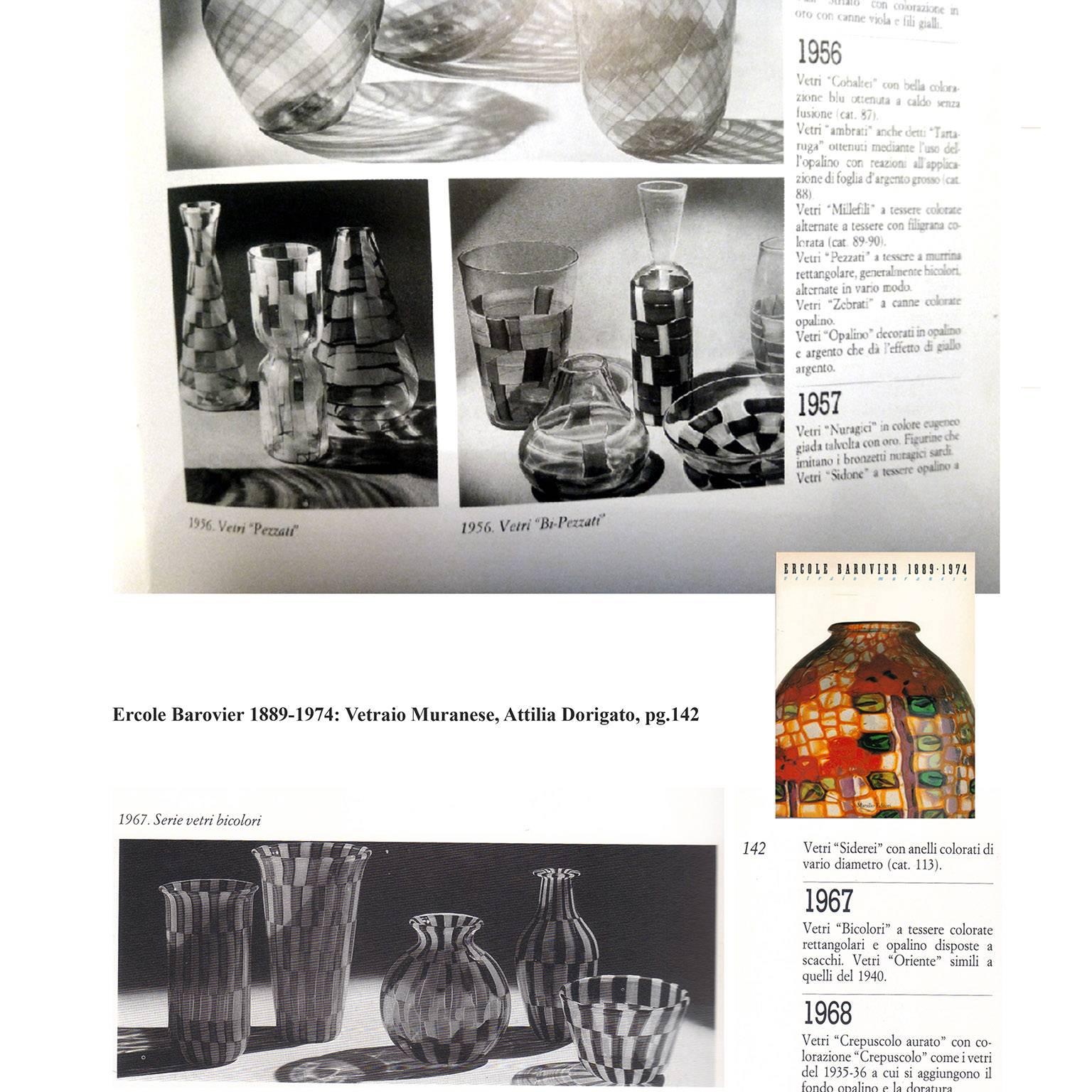 Ercole Barovier Pezzato Bicolore Vase, Barovier & Toso, Murano, 1950s 1