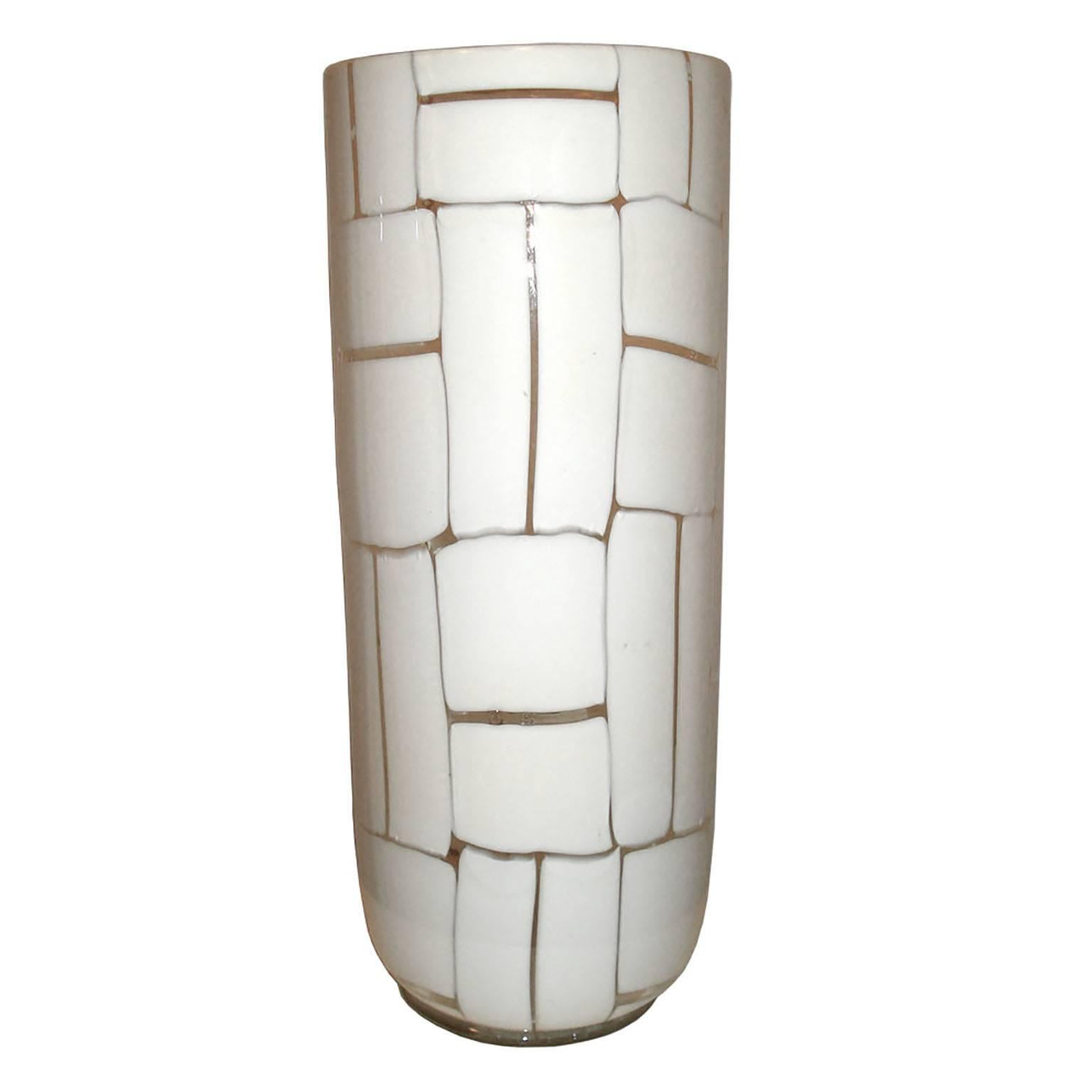 Ercole Barovier Tessere Vase, Barovier & Toso, Murano, 1950s