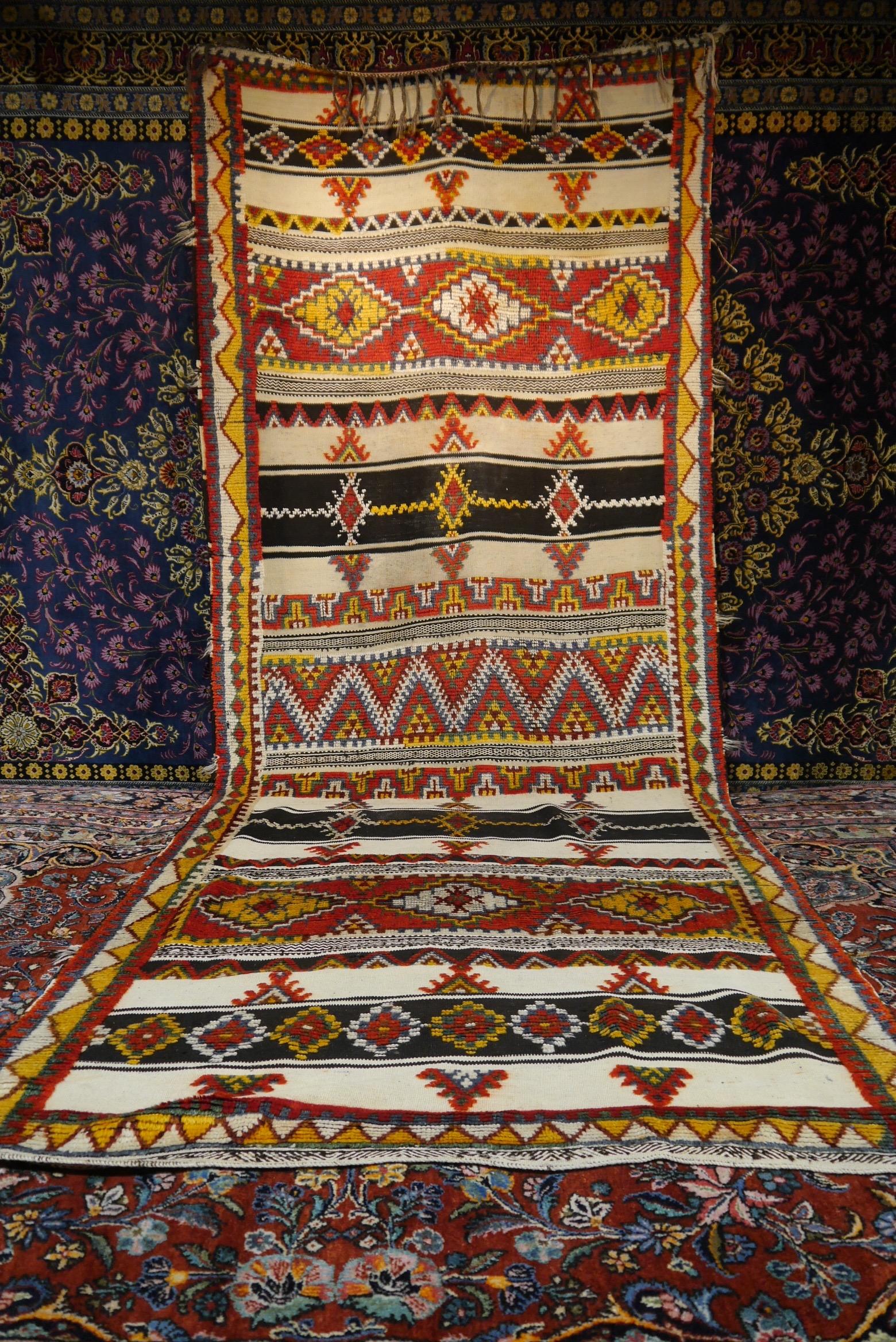 Tribal Vintage North African Berber Long Rug
