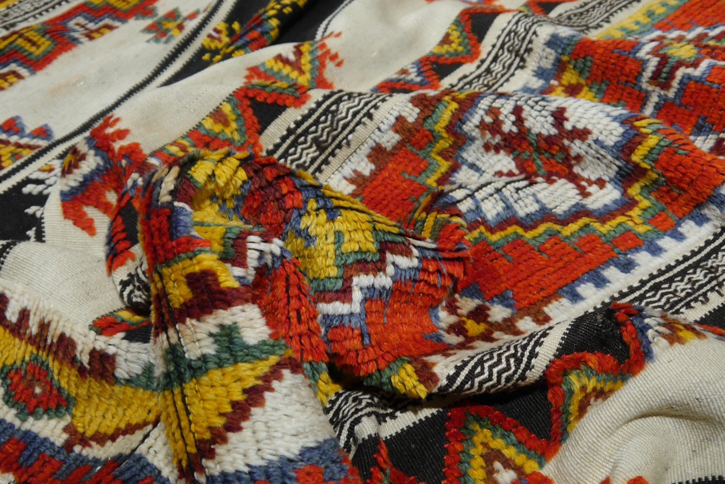 Wool Vintage North African Berber Long Rug