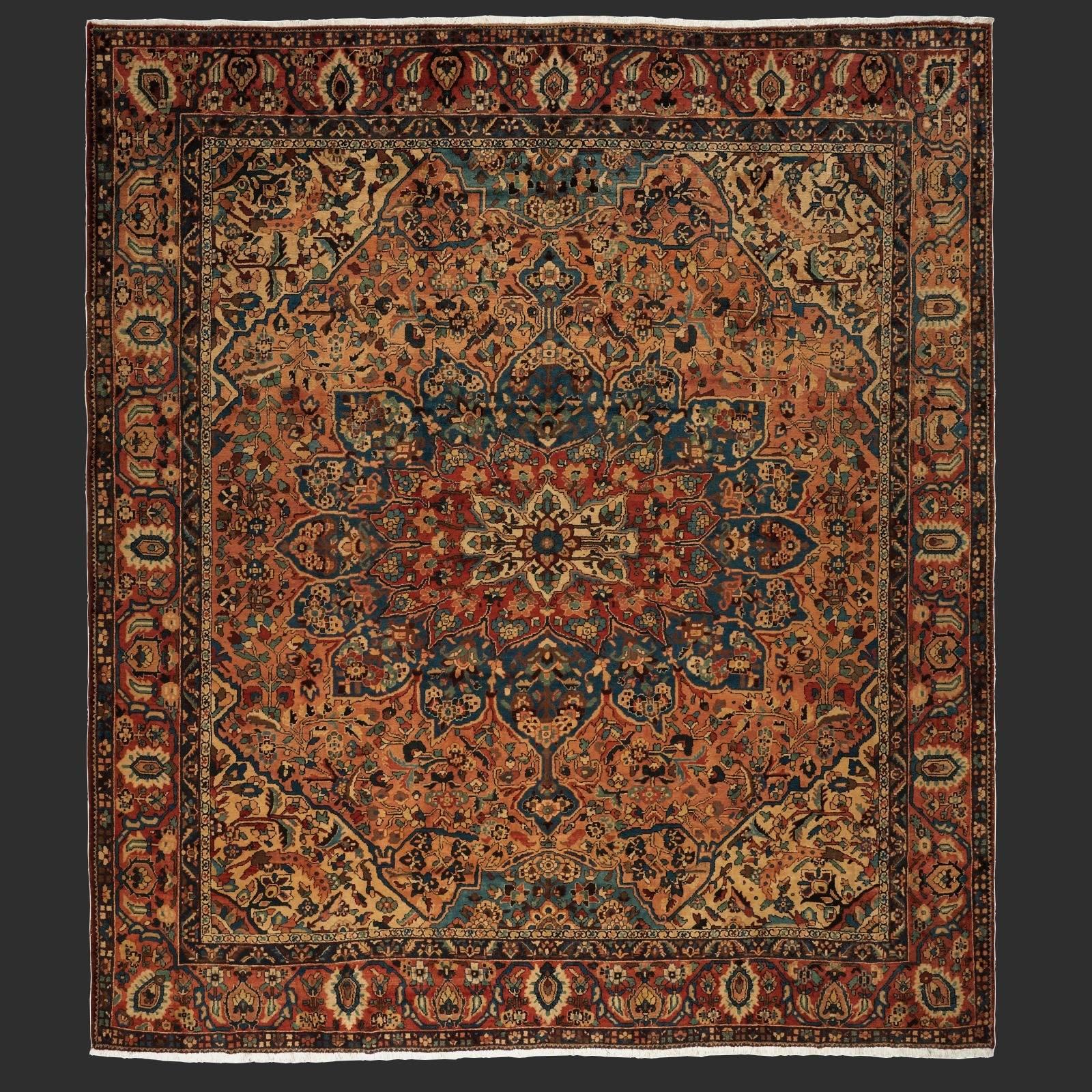 Hand-Knotted Oversize Antique Bakhtiari Carpet