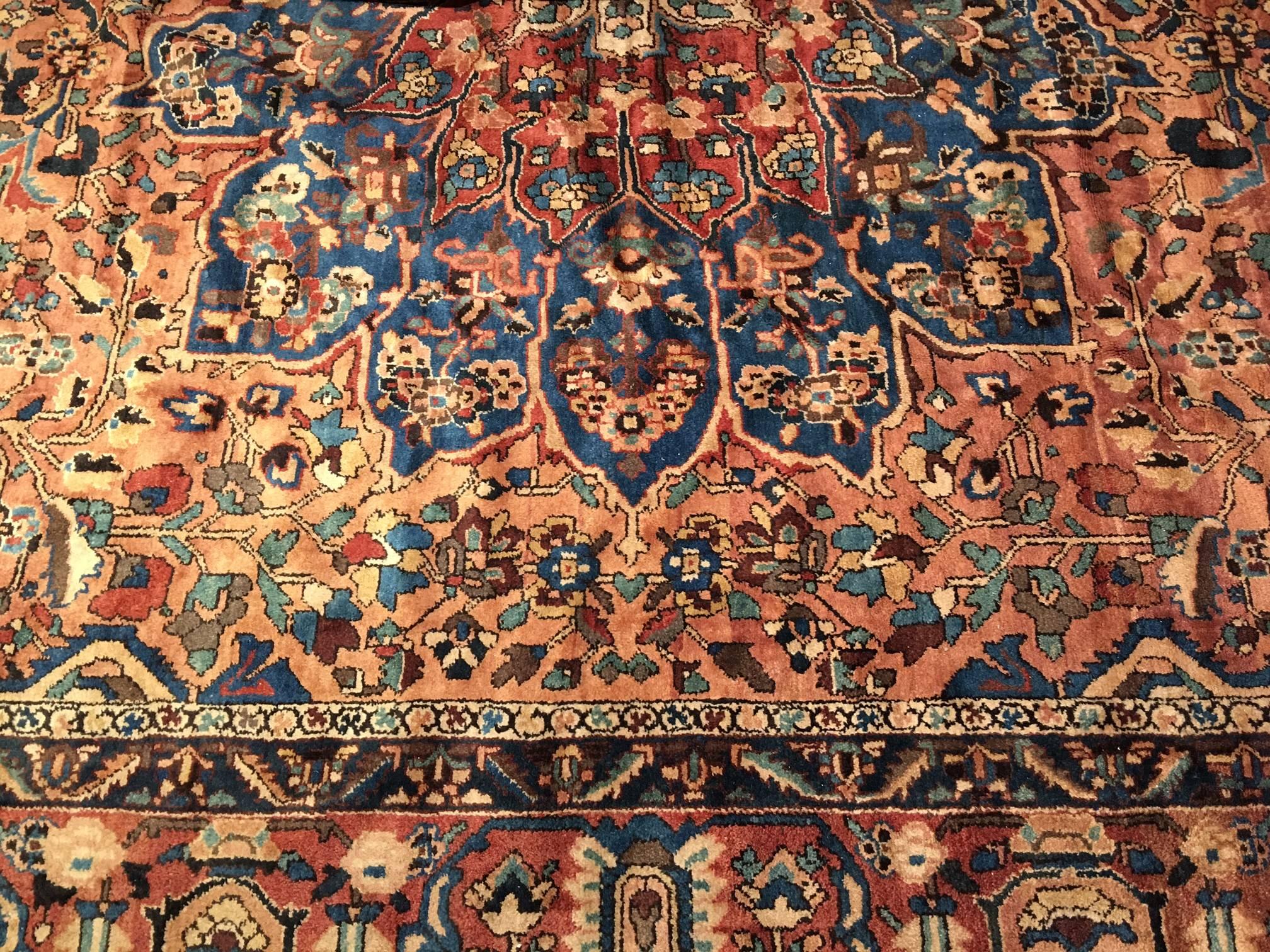 Wool Oversize Antique Bakhtiari Carpet